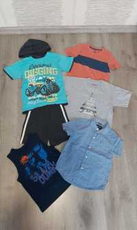 Набор одежды для мальчика 4-5 лет: футболка, рубашка и шорты