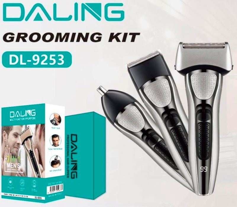 Система DALING DL-9253 3 в1 (бритва, машинка, тример)