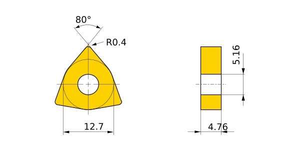 Пластины токарные ISCAR WNMG080404-TF IC907/908 Израиль набор из 10 шт