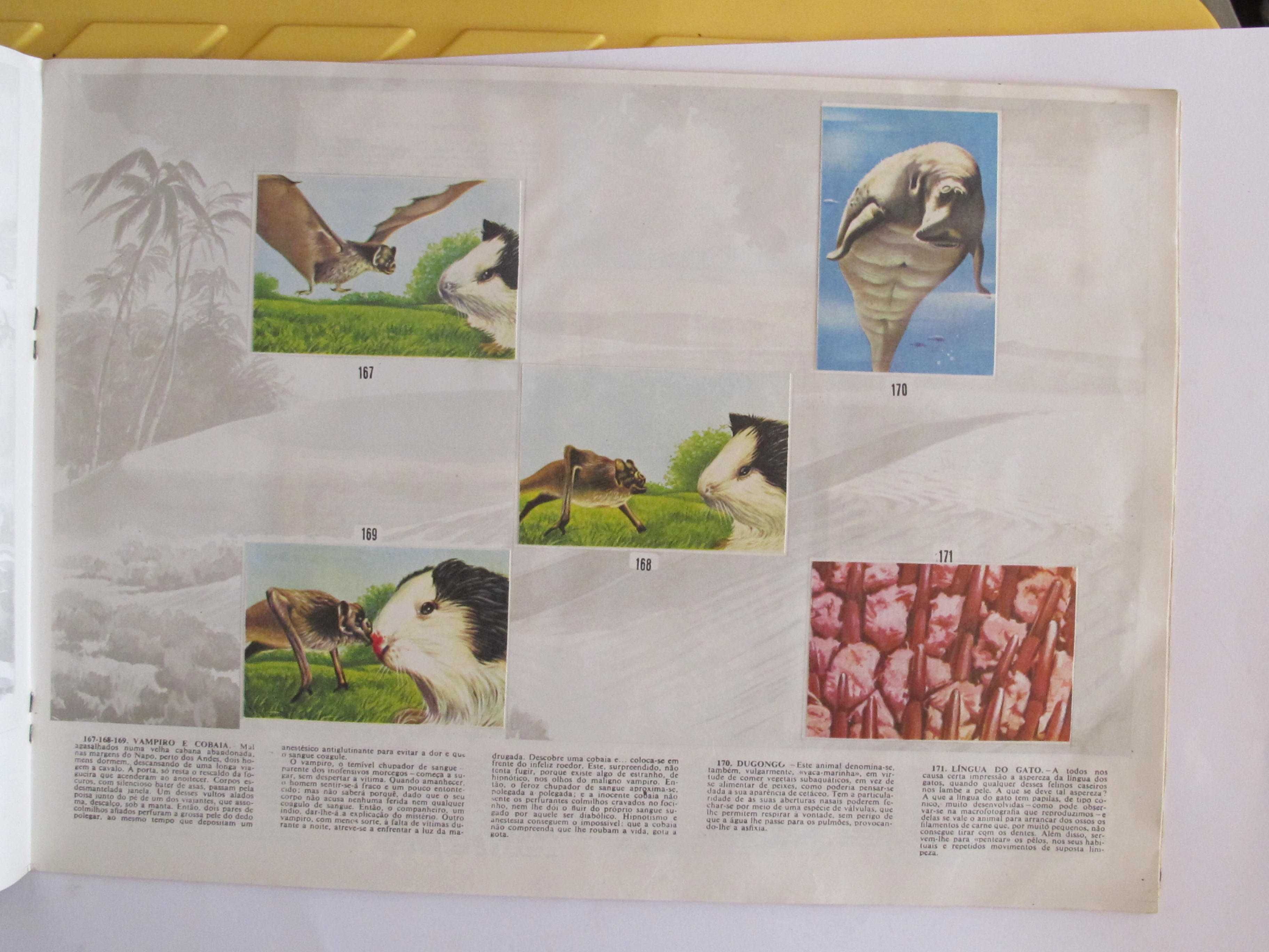 caderneta completa - Segredos do Mundo Animal, APR, 1970