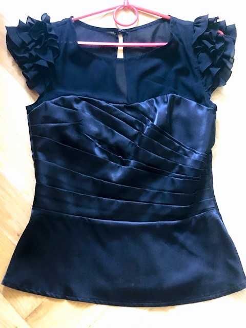Spódnica koronka z paskiem kokardą+ bluzka typu gorset  34/XS