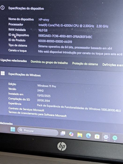 Portátil HP Envy 15-j102sp