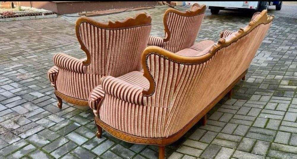 komplet wypoczynkowy w stylu Ludwika-sofa czwórka 2fotele