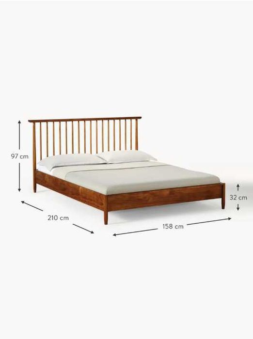 Łóżko z drewna sosnowego z zagłówkiem Windsor (Westwing)