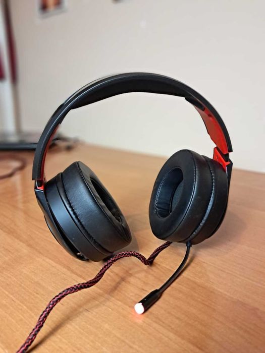 Słuchawki Gamingowe Nauszne Przewodowe Z Mikrofonem Podświetlane