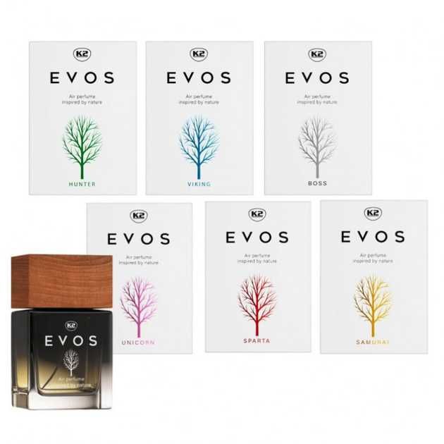 Ароматизатор спрей 50мл К-2 EVOS (9 запахів)