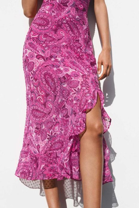 ZARA Luksusowa SUKIENKA z nadrukiem XL piękna