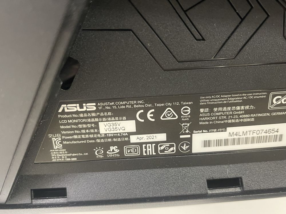 Monitor gamingowy ASUS TUF Gaming VG35VQ