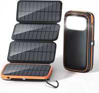 повербанк зарядка от солнца с фонариком Solar 26800mAh