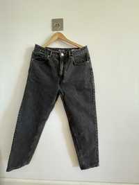 Zara jeansowe spodnie czarne szare 42