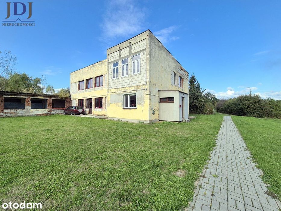 Dla Inwestora budynek 1000 m2. Działka 49 ar.