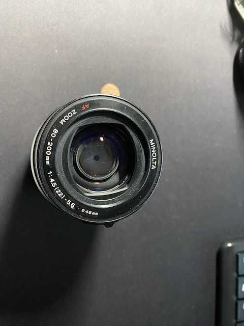 Objetivas Minolta retiradas de uma câmara Minolta 5700i