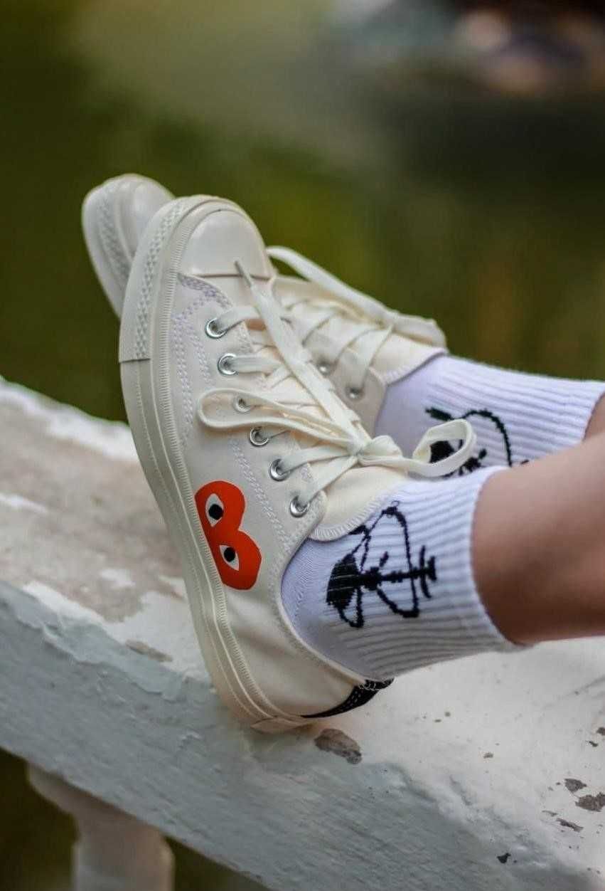 Жіночі кеди конверси Converse Des Garcons низькі олл стар чорні