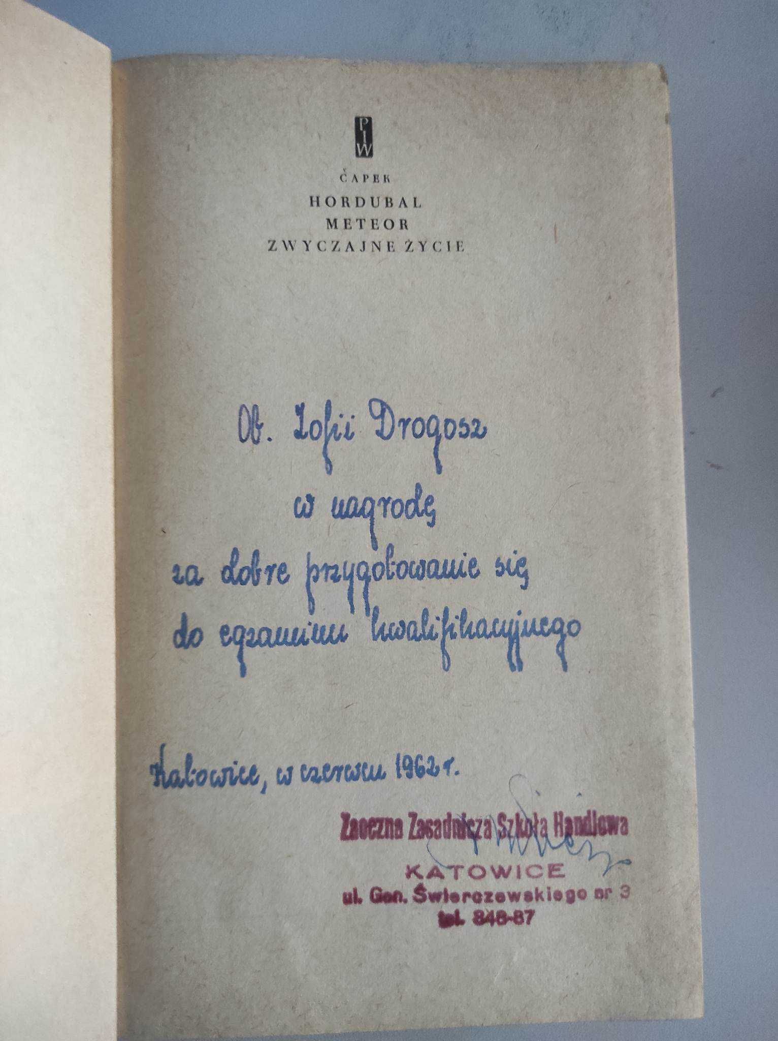 Karol Capek - Hordubal; Meteor; Zwyczajne życie