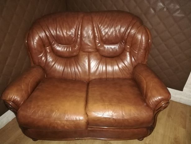 Sofa i fotel skórzany