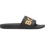 HUGO BOSS markowe włoskie klapki GOLD/BLACK
