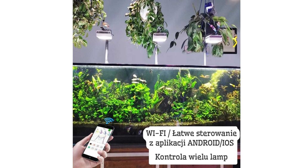 RL90 FW  Mega Mocna Lampa do Akwarium Roślinnego WIFI 90WAT NOWOŚĆ!