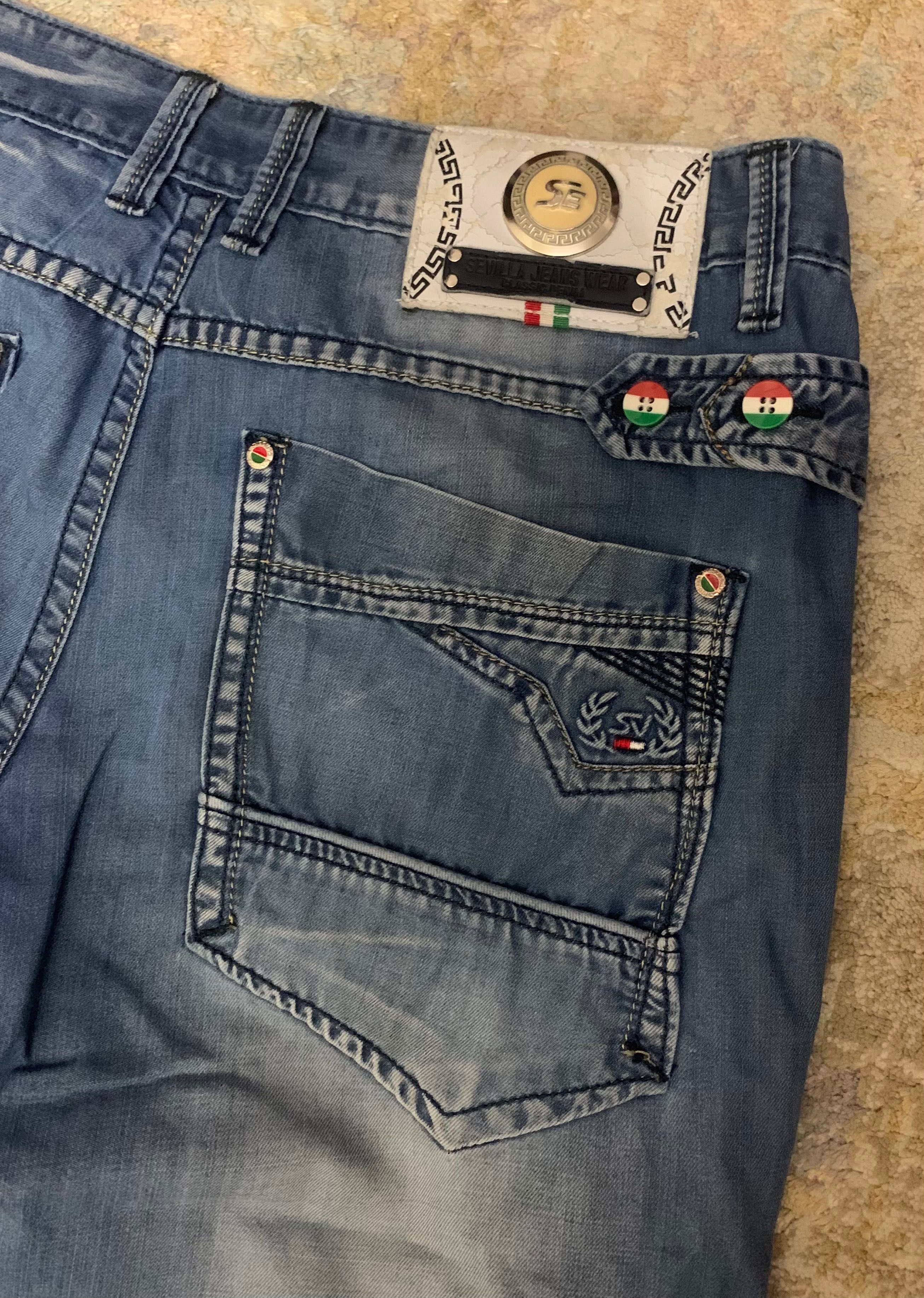 Мужские джинсовые шорты Jeans Sevilla синие 34 размер Оригинал
