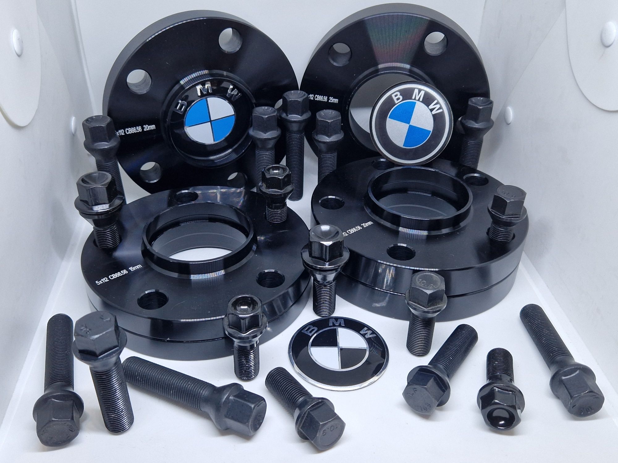 Проставки алюмінієві чорні BMW G01/G05/G06/G07/G20/G30/G11 5×112 66.6