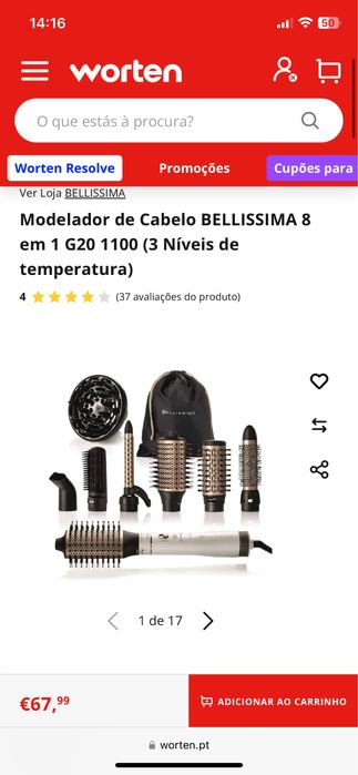 Peças Modelador de Cabelo Belissima