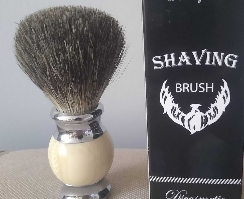 Pędzel do golenia z włosia borsuka, nowy