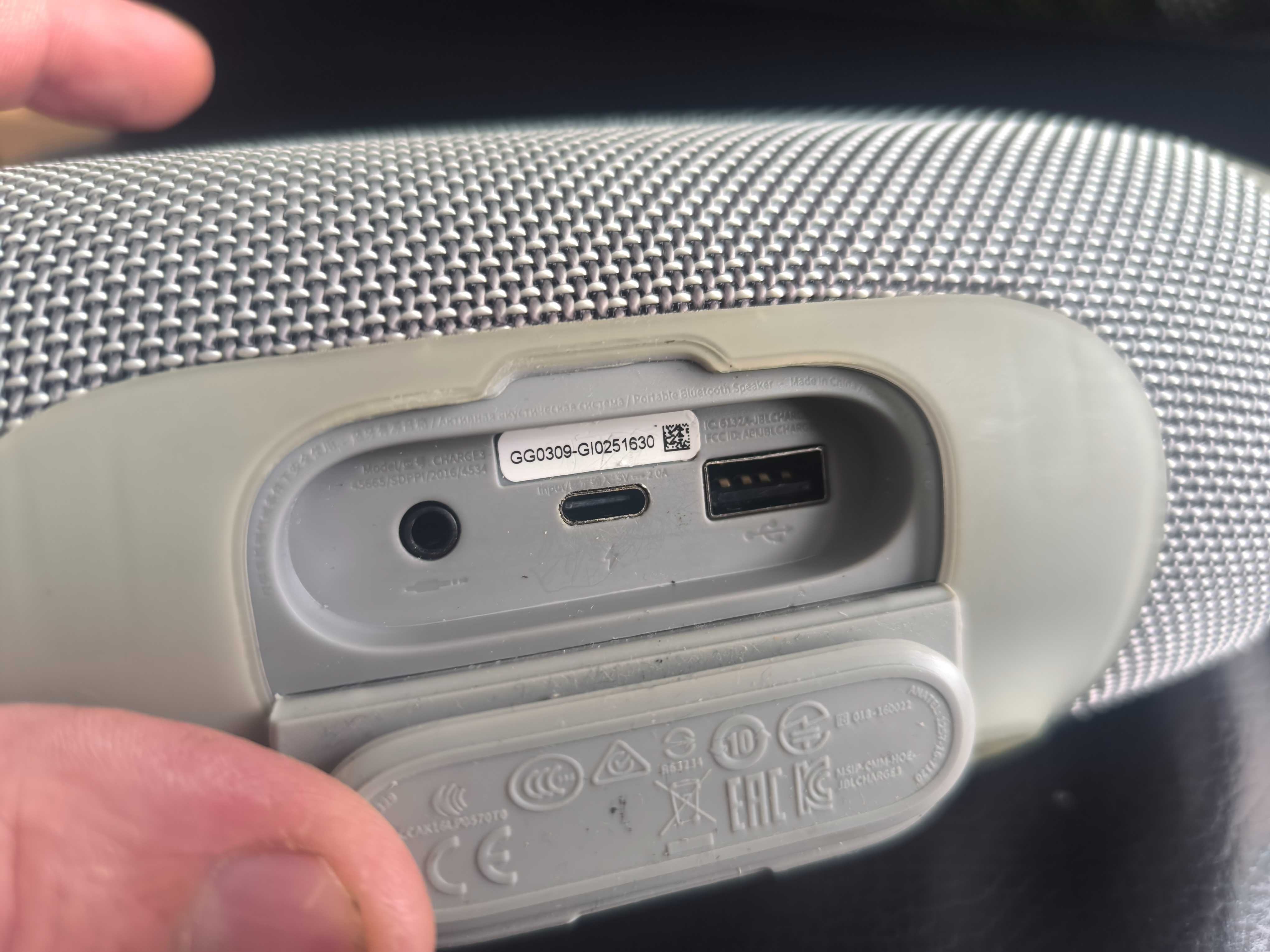 Głośnik Bluetooth szary #2, JBL Charge 3, nowa bateria i USB typu C