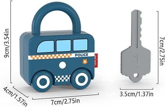 Zabawka z zamkiem i kluczem dla małych dzieci