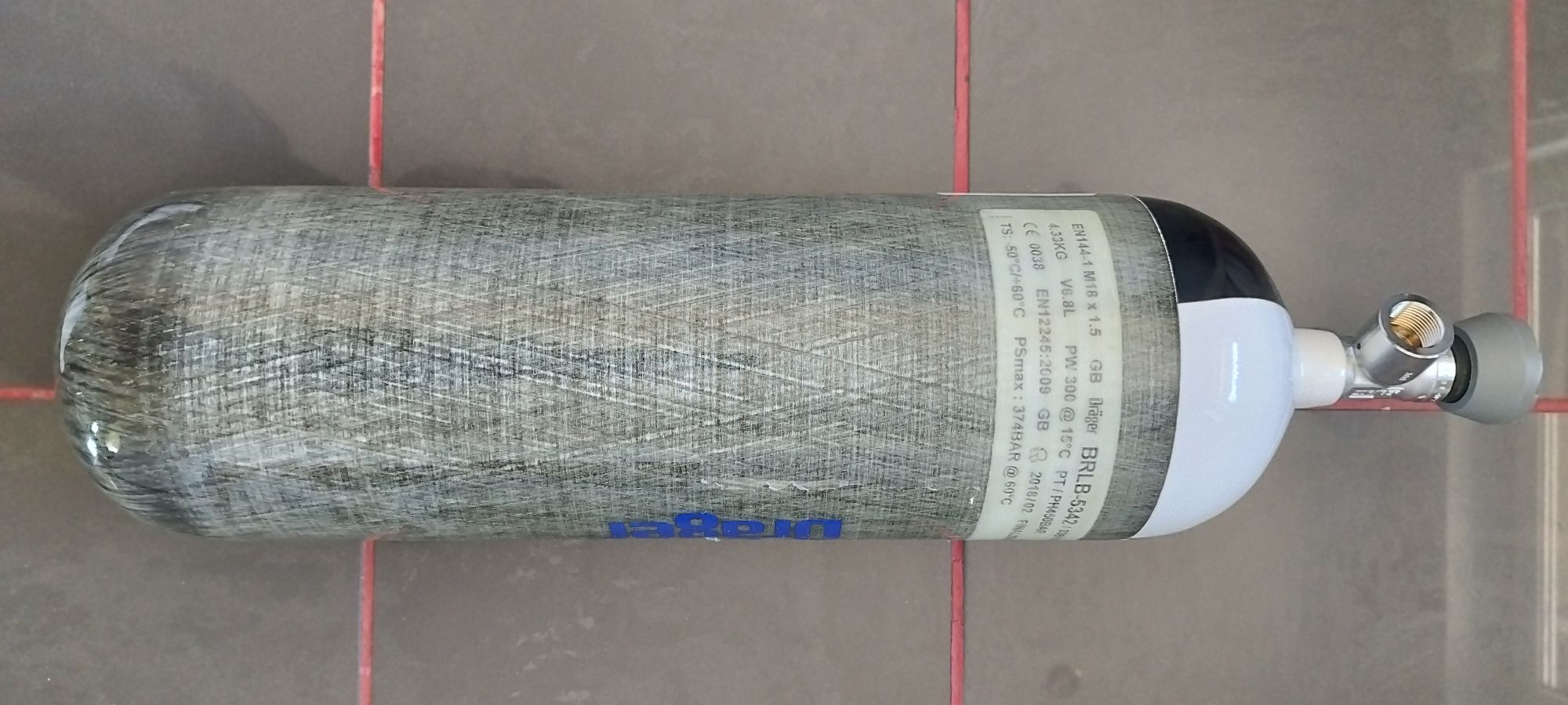 Butla kompozytowa Dräger 6,8l/300 bar. Polecam