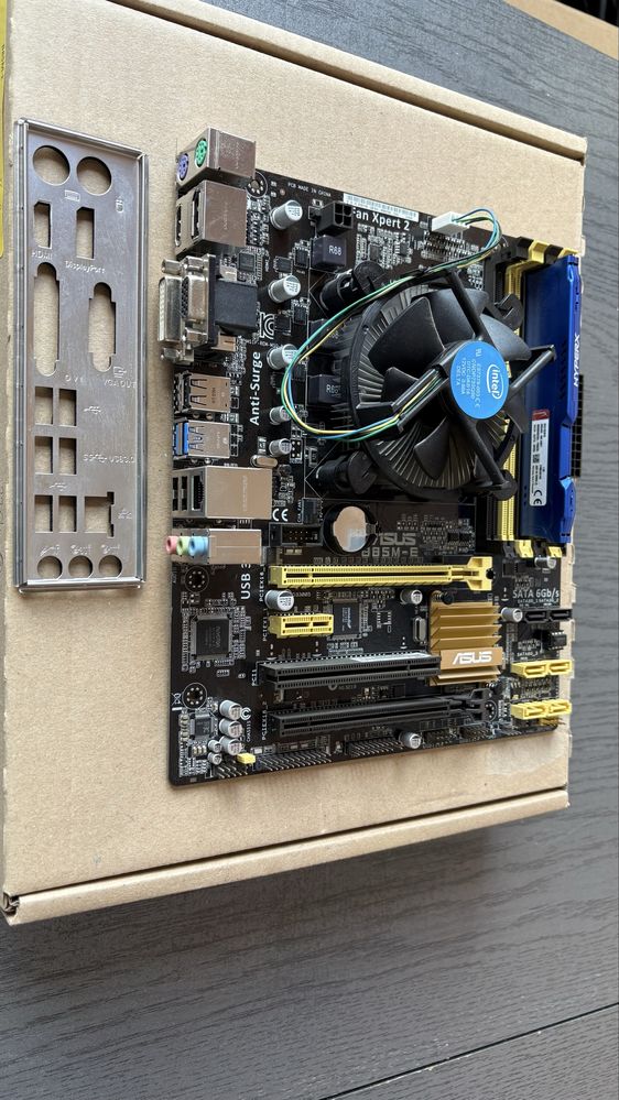 Płyta główna Asus B85M-E cpu+ram, rgb, hdmi, dp