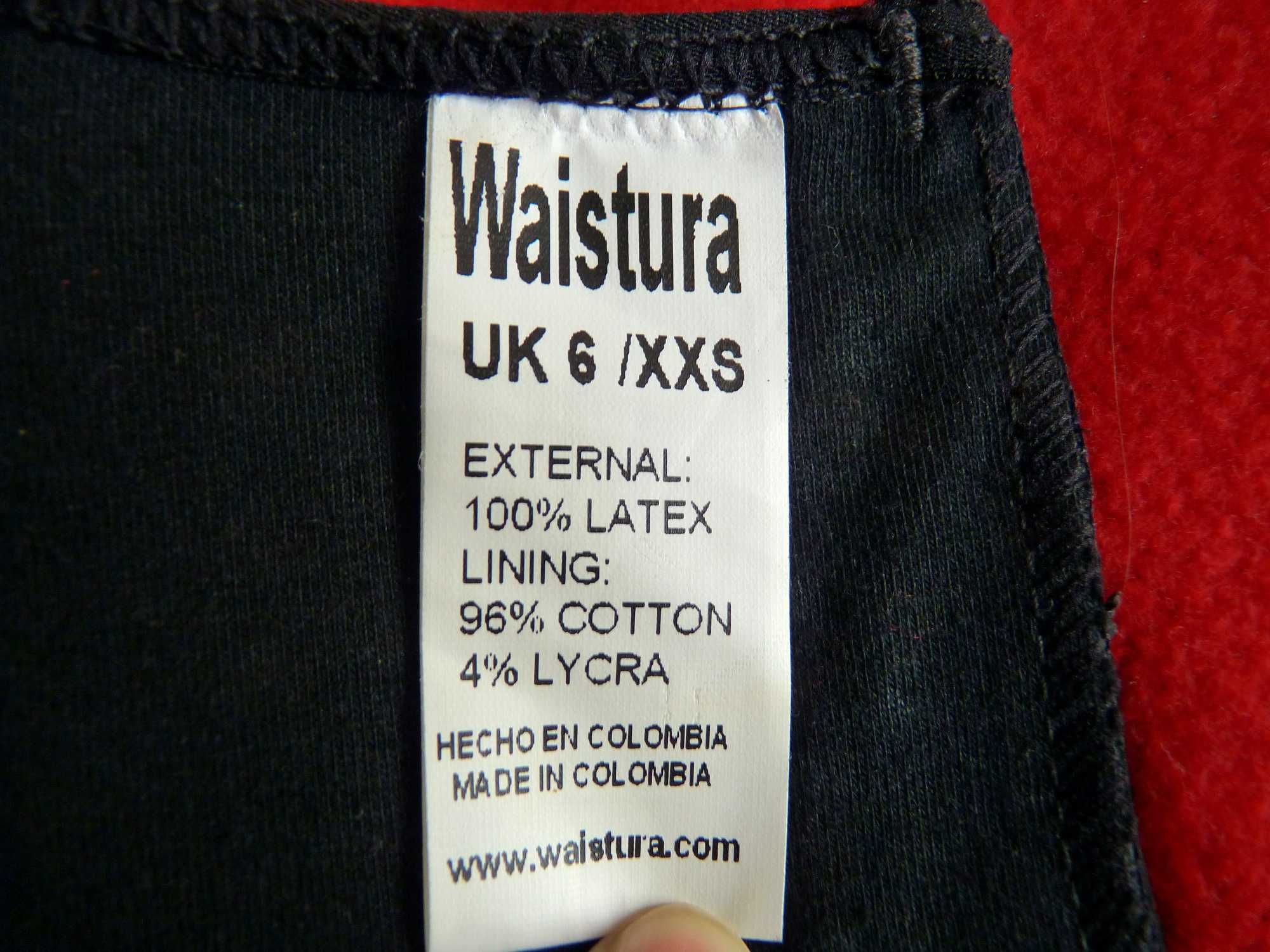 GORSET underbust 100% LATEX goth fetish XXS Waistura półgorset