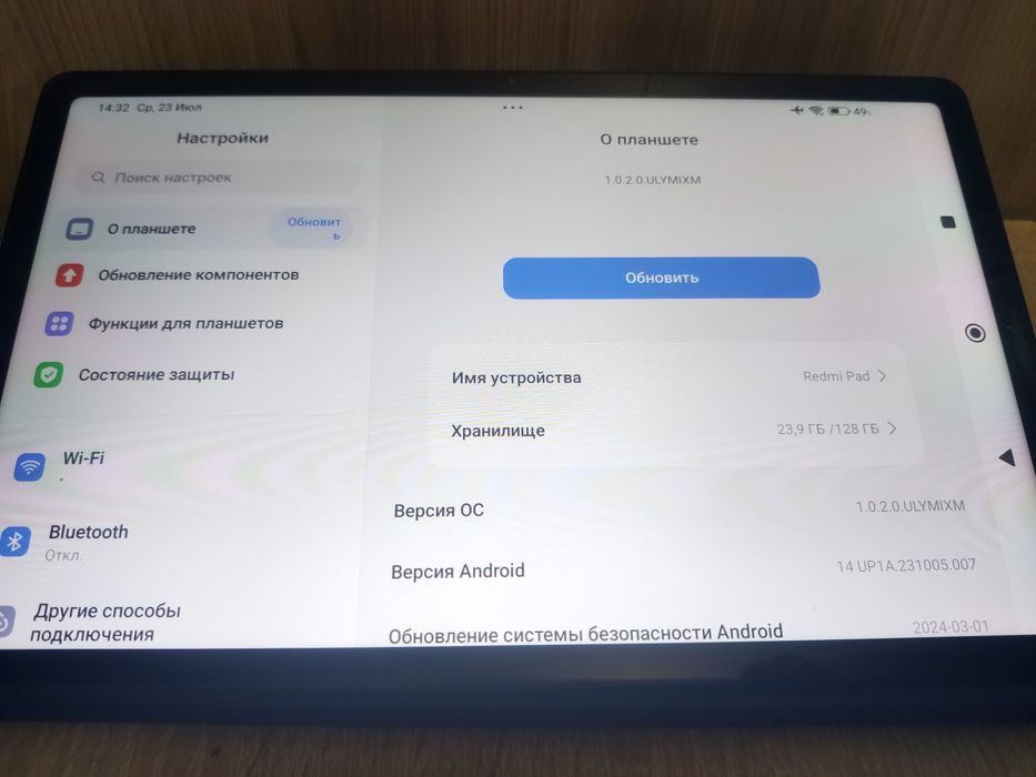 планшет Redmi Pad разборка