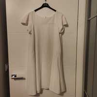 Sukienka biała-beżowa Elegancka