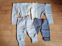 Zestaw komplet paka legginsy niemowlęce 62 68