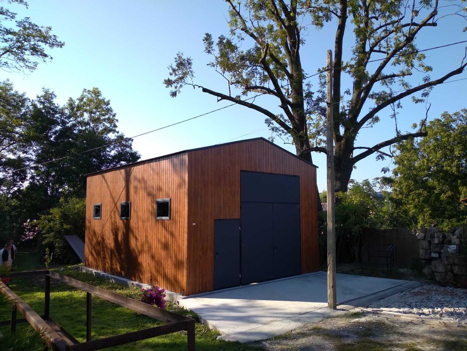 Garaż blaszany 6x8 wzmocniony profilem zamkniętym warsztat samochodowy