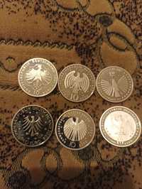Продам срібні монети 10 ЄВРО