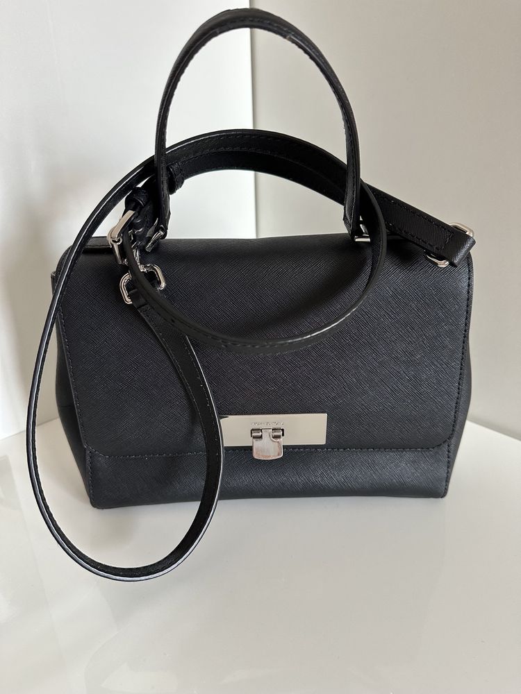 Чорна шкіряна сумка MICHAEL KORS CALLIE BLACK crossbody 35T6SYAM1L