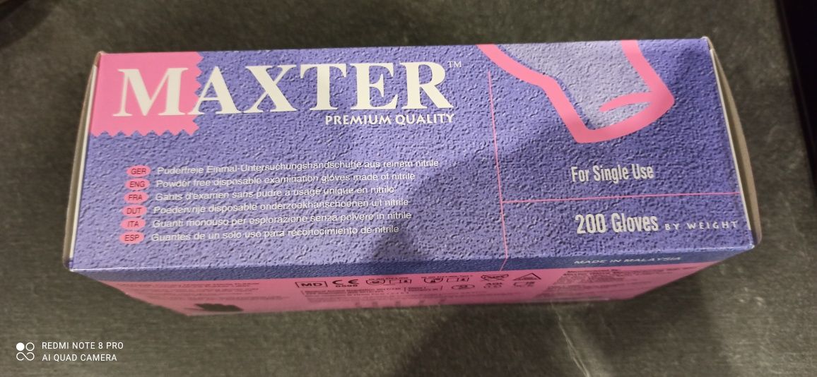 Rekawiczki nitrylowe Maxter 200 szt XL
