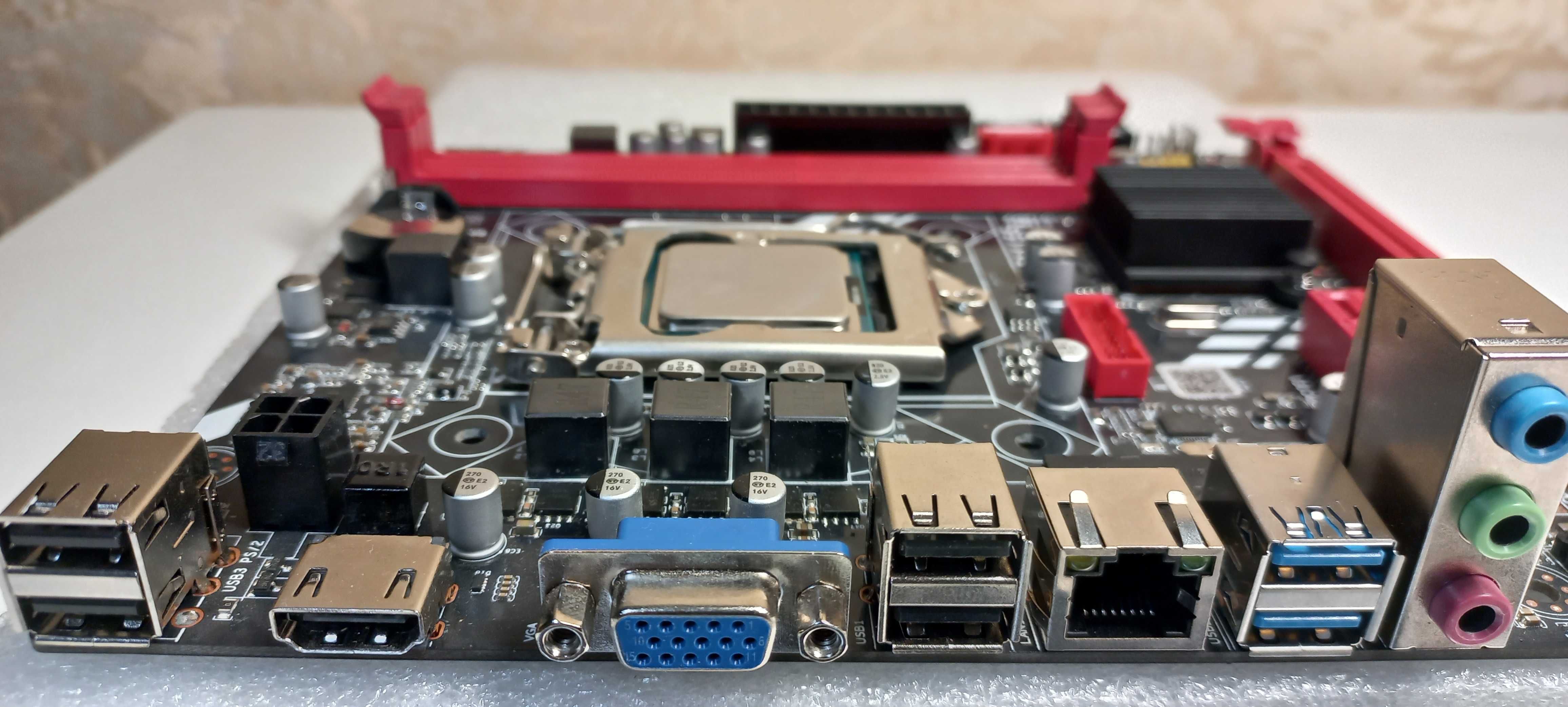 Материнська плата на чипсеті Q77 + I5-2400 + 8Gb DDR3