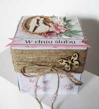 Exploding Box Handmade scrapbooking ślubny ślub wesele prezent