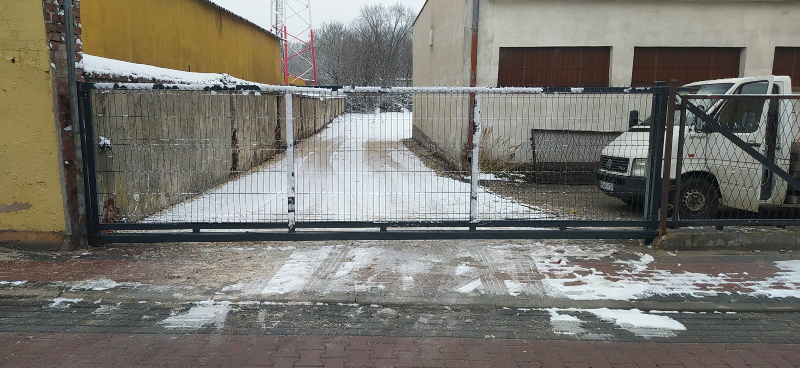 Brama panelowa dwuskrzydłowa, OCYNKOWANA OGNIOWO