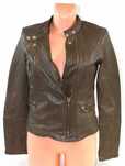 BERSHKA skóra PILOTKA motocyklowa BIKER khaki 36 S