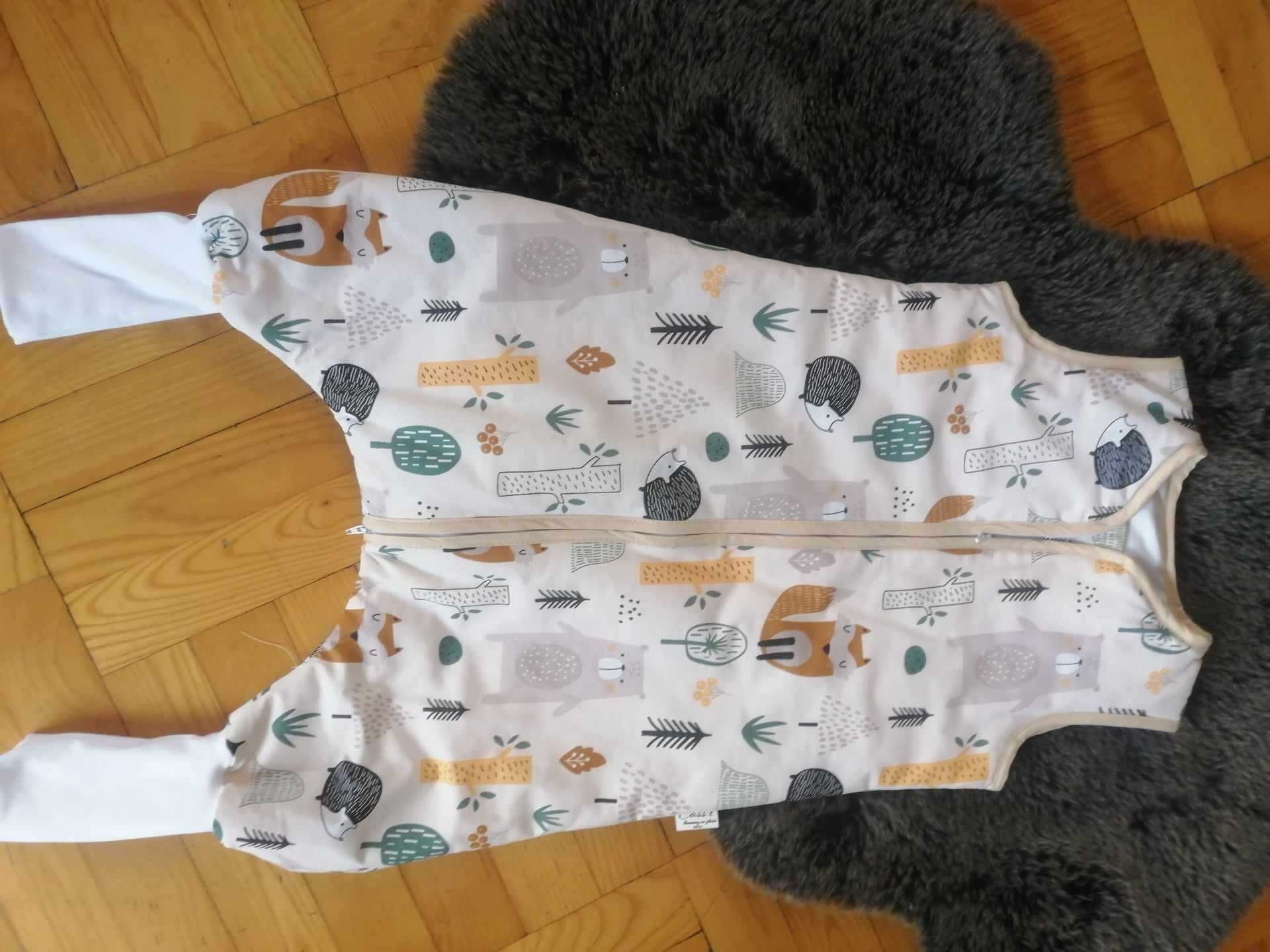 Śpiworek z nogawkami ABS antypoślizgowe 1 tog rozm 80-86 wzór -Lisek