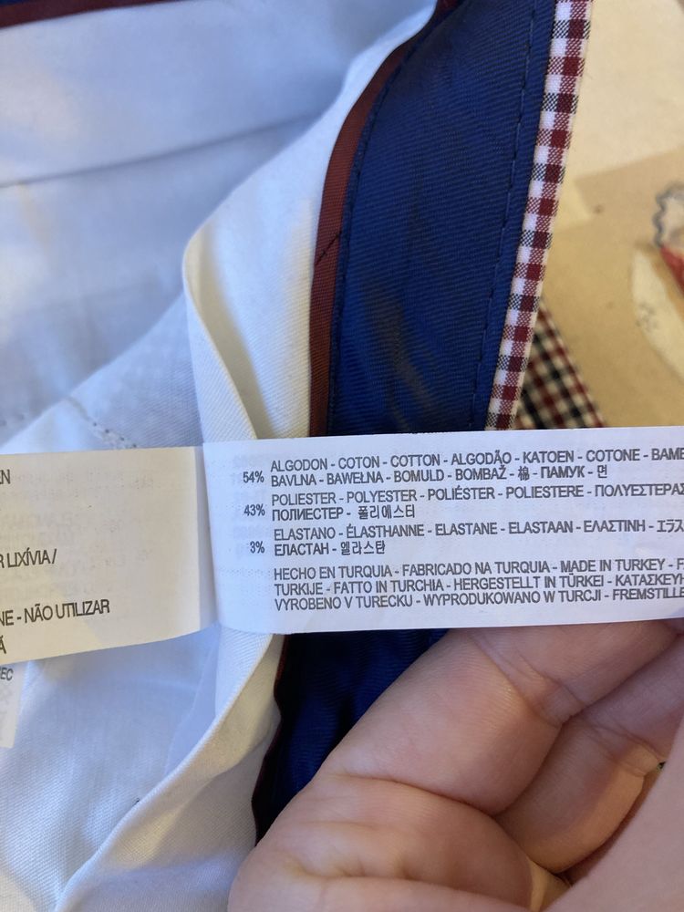Spodnie w kratkę Zara rozmiar 48