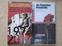 3 CD de homenagem ao 25 de Abril: Só Cantores conceituados - CD Novos