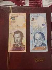 Wenezuela Bolivares 50 i 20 UNC