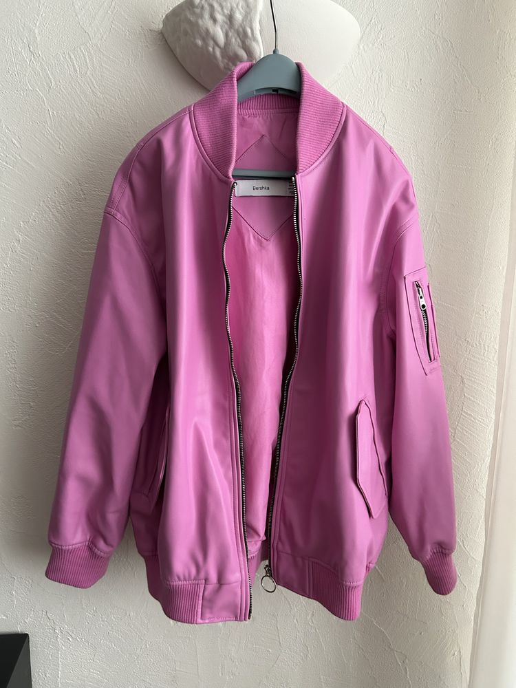 Kurtka Bomberka baggy boxy pink race must have wiosna niedostepna