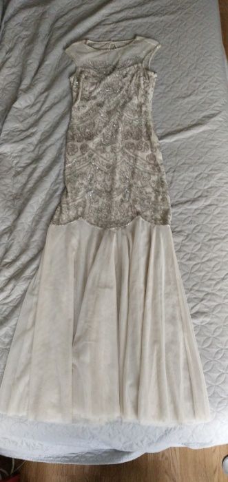 Sukienka długa Miss Selfridge PHOEBE cream/świadkowa/panna młoda