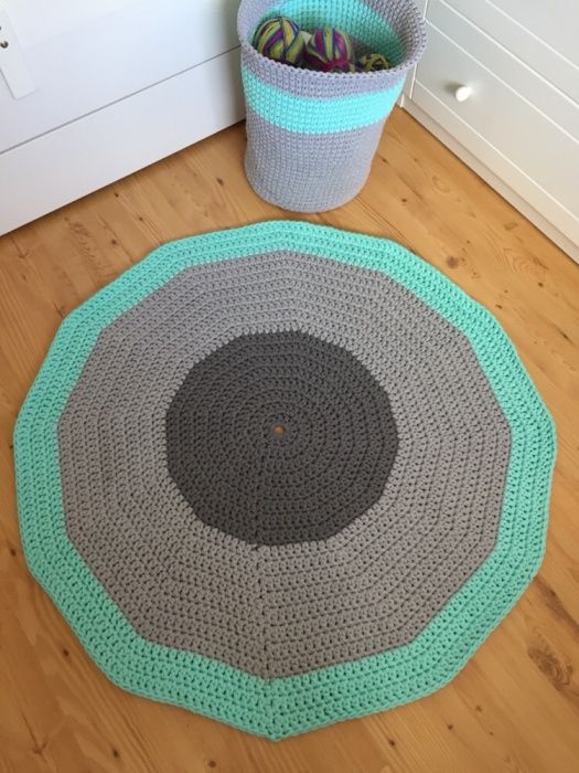 Dywan ze sznurka bawełnianego handmade