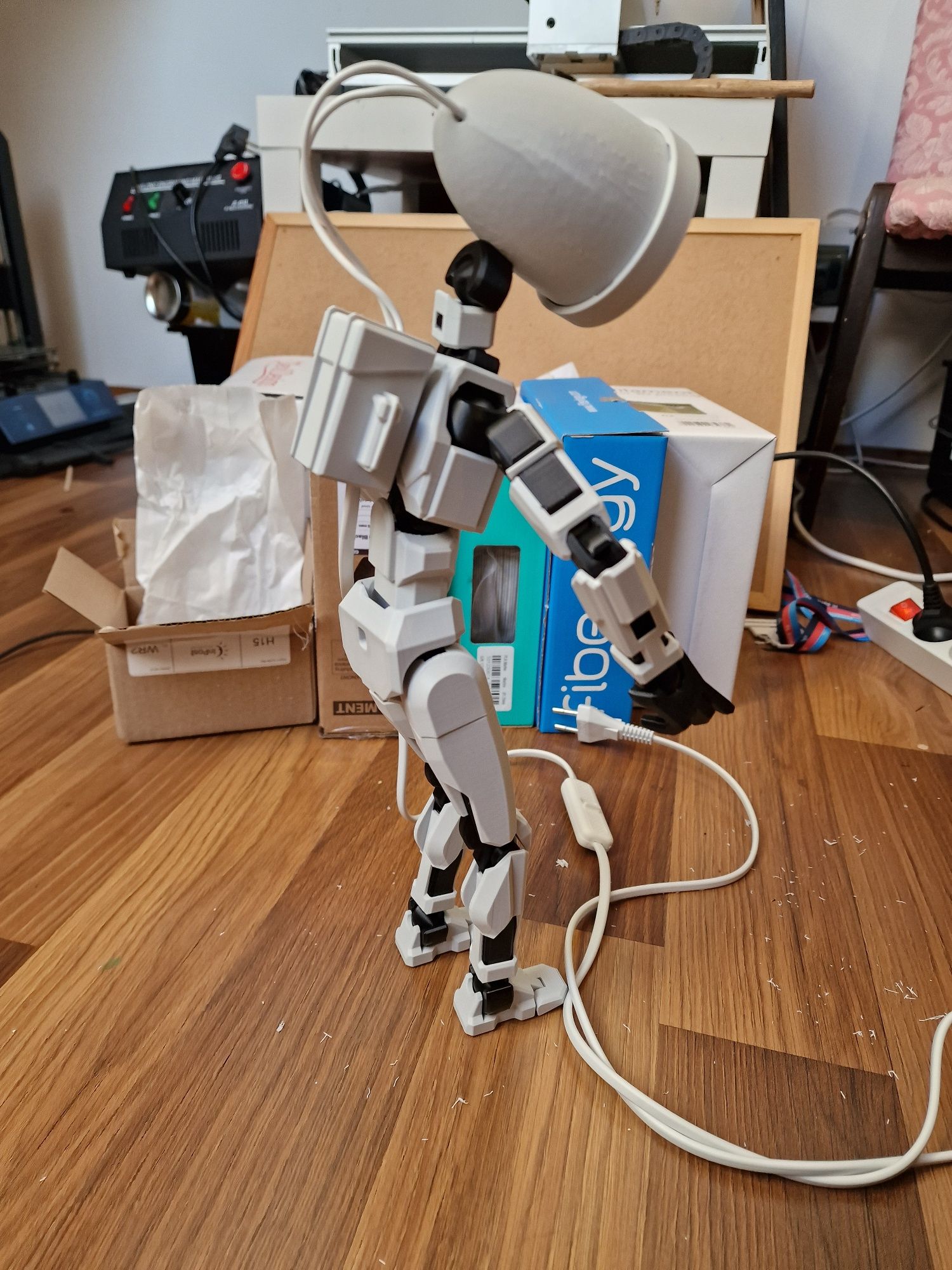 Lampka robot, druk 3D