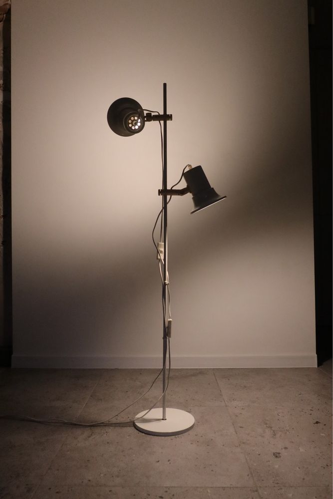 Duńska lampa podłogowa 1960 vintage retro loft stojąca